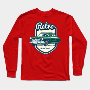 Retro Racing Car Badge Long Sleeve T-Shirt